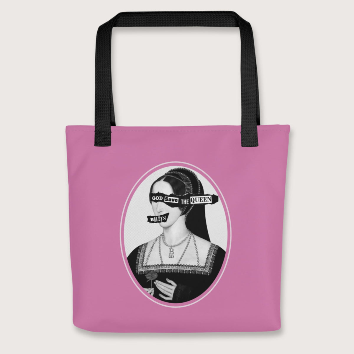 Black God Save the Queen Anne Boleyn Bag - history buff gift by HistoHead