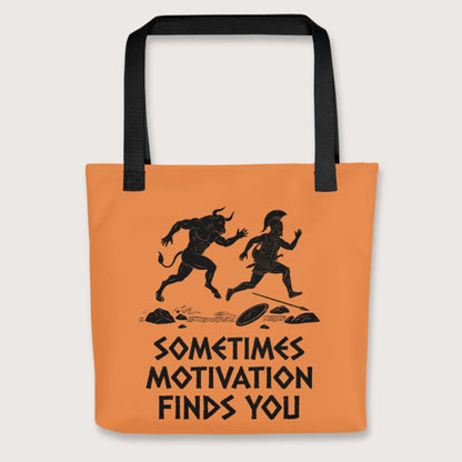 Black Motivation Finds You Minotaur Edition Bag - history buff gift by HistoHead