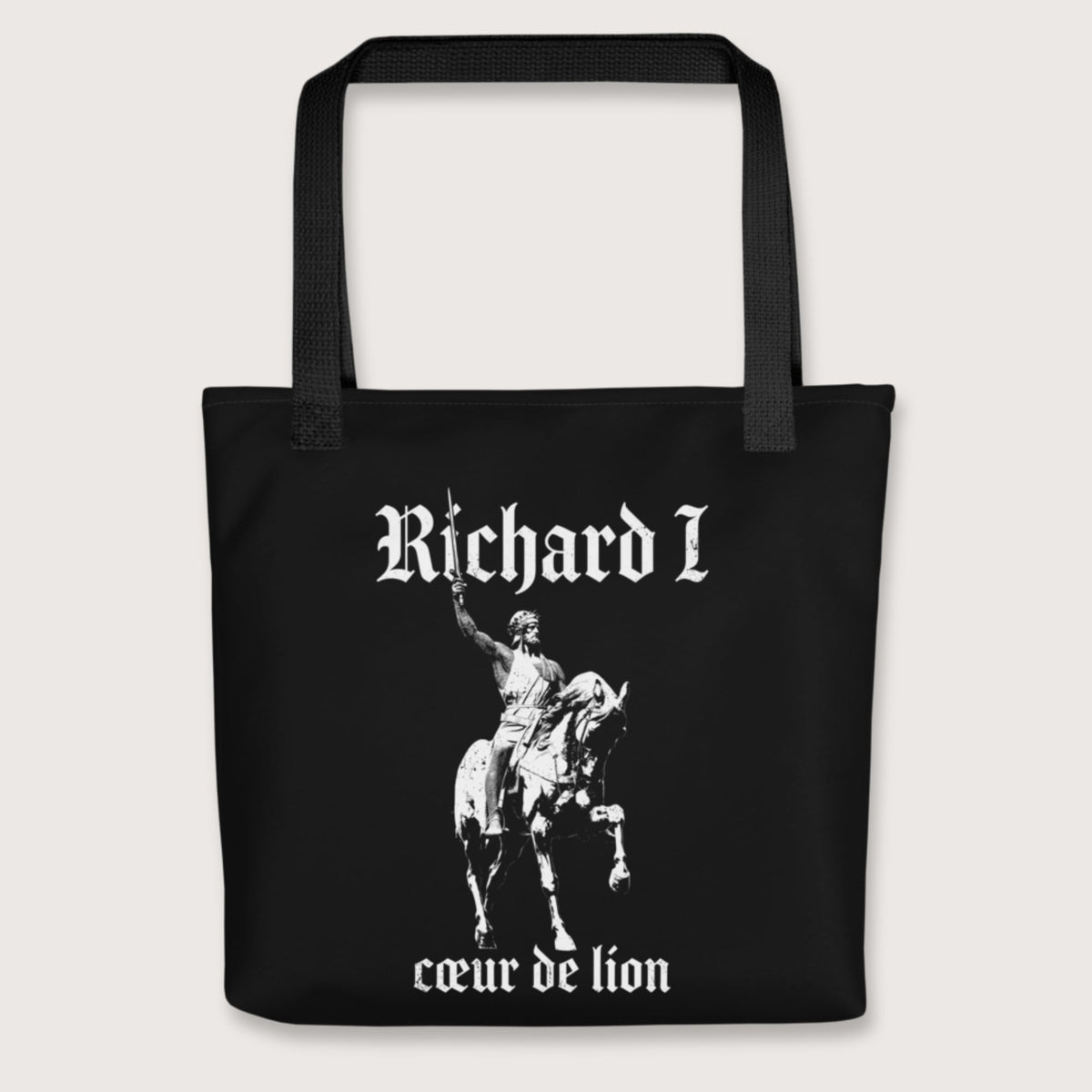 Black Richard I Coeur de Lion Bag - history buff gift by HistoHead