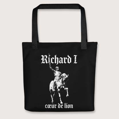 Black Richard I Coeur de Lion Bag - history buff gift by HistoHead