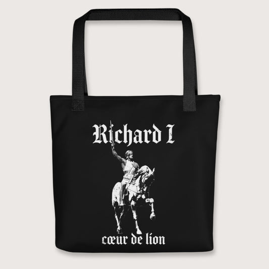 Black Richard I Coeur de Lion Bag - history buff gift by HistoHead