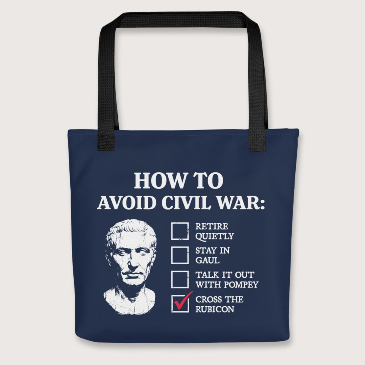 Black Caesar's Peace Plan Bag - history buff gift by HistoHead