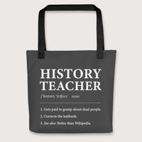 Black History Teacher Definition Bag - history buff gift by HistoHead