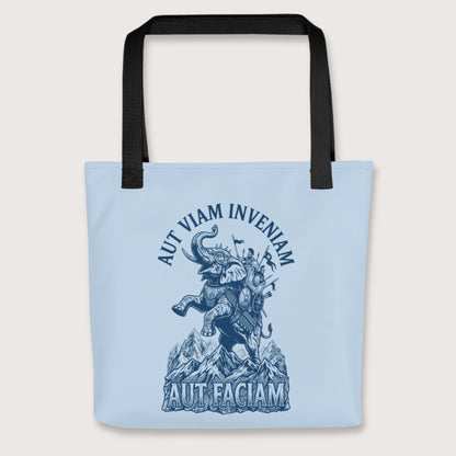 Black Aut Viam Inveniam Hannibal Quote Bag - history buff gift by HistoHead