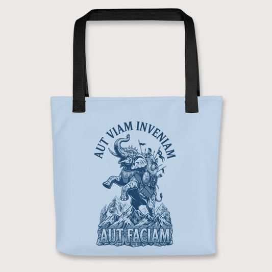 Black Aut Viam Inveniam Hannibal Quote Bag - history buff gift by HistoHead