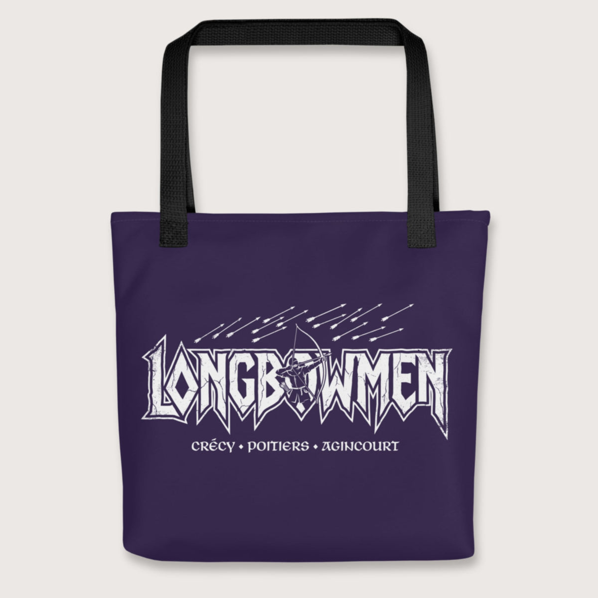 Black Longbowmen Bag - history buff gift by HistoHead