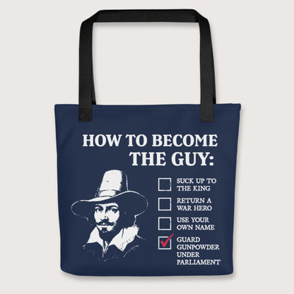 Black Guy Fawkes How to Become the Guy Bag - history buff gift by HistoHead
