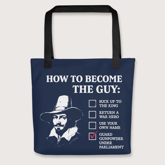 Black Guy Fawkes How to Become the Guy Bag - history buff gift by HistoHead