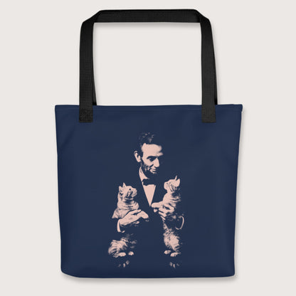 Black Lincoln Kittens Bag - history buff gift by HistoHead