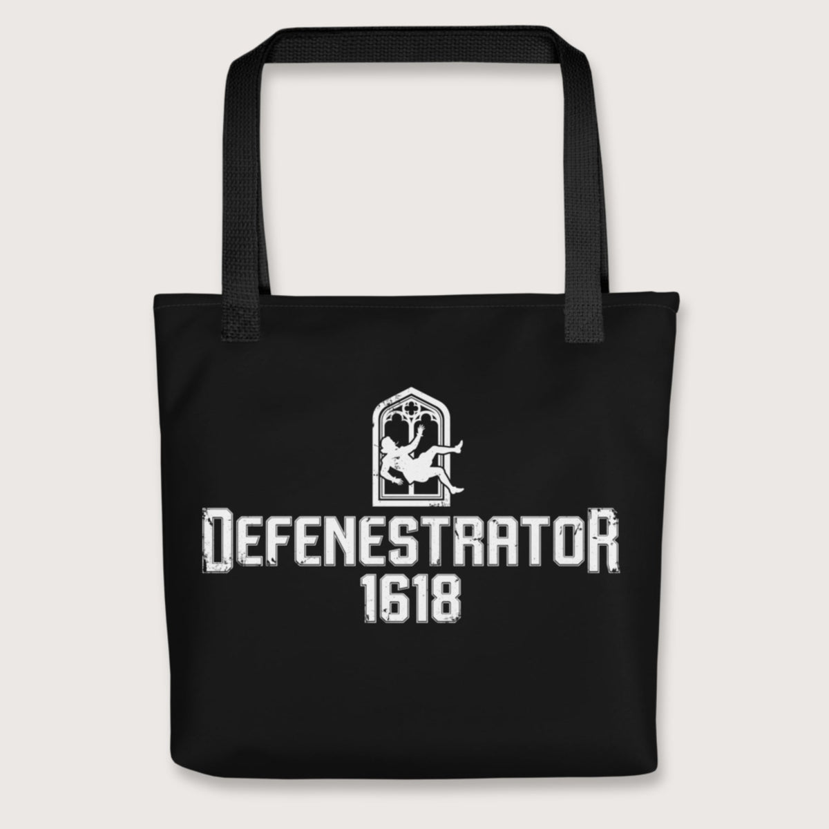 Black Defenestrator Bag - history buff gift by HistoHead