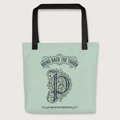 Black Bring Back the Thorn Letter Bag - history buff gift by HistoHead