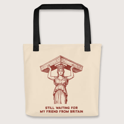 Black Caryatid Waiting for Her Friend Bag - history buff gift by HistoHead