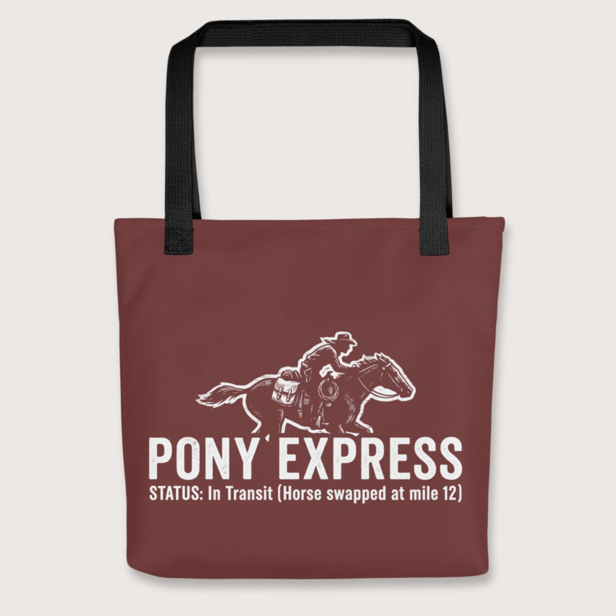 Black Pony Express Bag - history buff gift by HistoHead