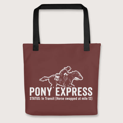 Black Pony Express Bag - history buff gift by HistoHead