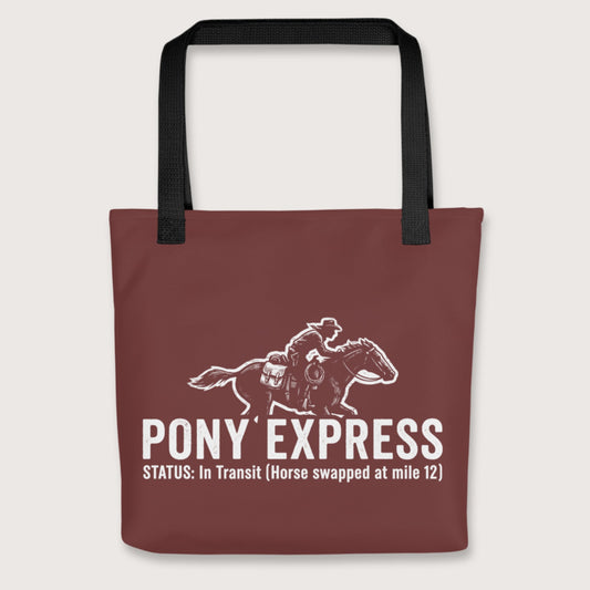 Black Pony Express Bag - history buff gift by HistoHead