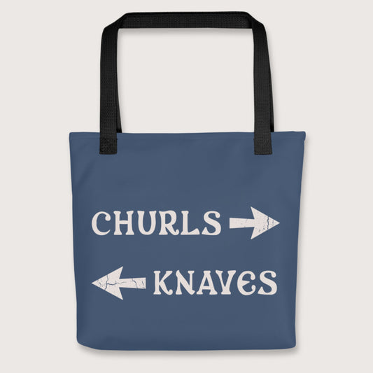 Black Churls or Knaves Bag - history buff gift by HistoHead