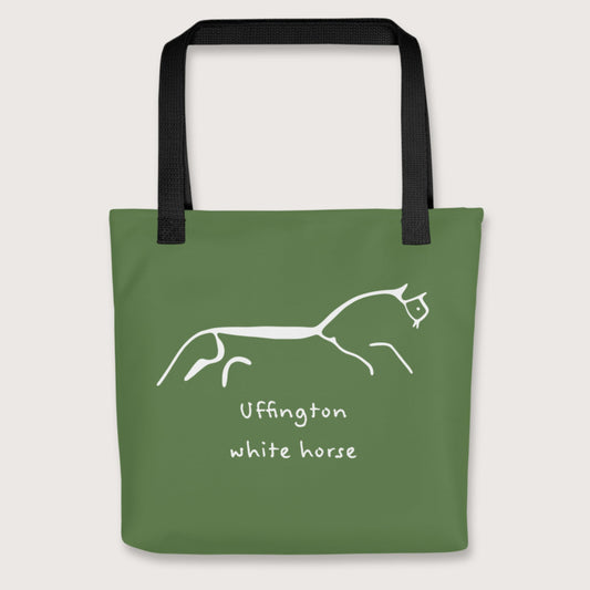 Black Uffington White Horse Bag - history buff gift by HistoHead