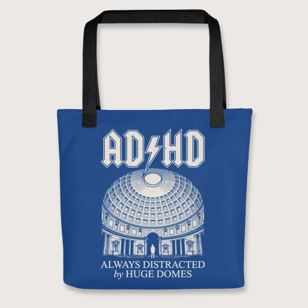 Black Always Distracted by Huge Domes Bag - history buff gift by HistoHead