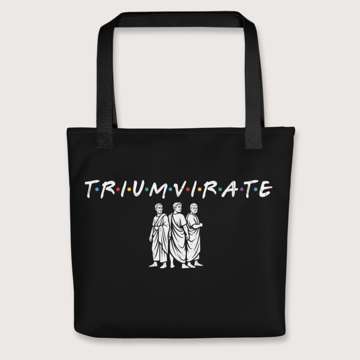 Black First Triumvirate Bag - history buff gift by HistoHead