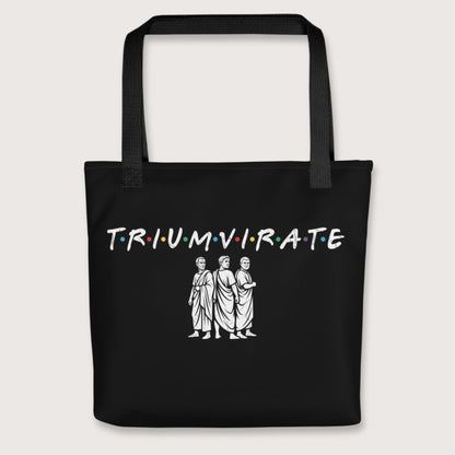 Black First Triumvirate Bag - history buff gift by HistoHead