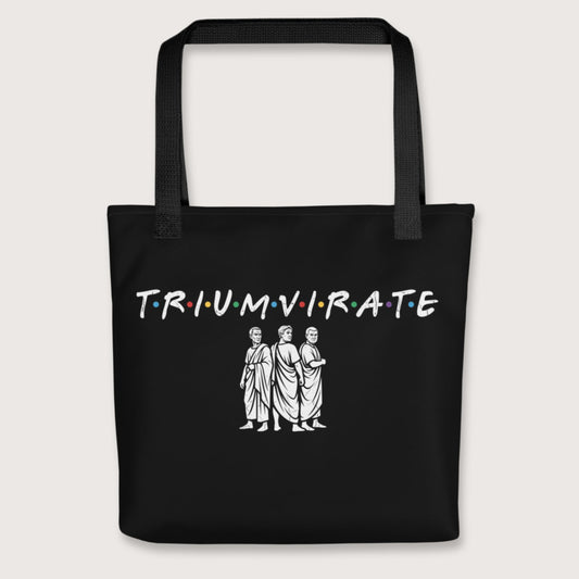 Black First Triumvirate Bag - history buff gift by HistoHead