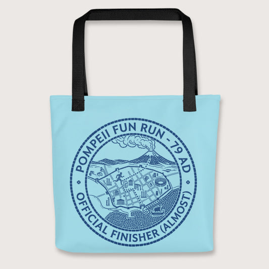 Black Pompeii Fun Run Official Finisher Bag - history buff gift by HistoHead