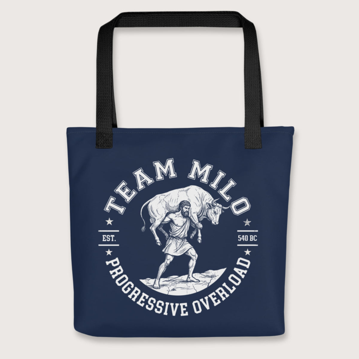 Black Team Milo Bag - history buff gift by HistoHead