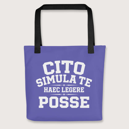 Black Latin Quick Pretend You Can Read This Bag - history buff gift by HistoHead