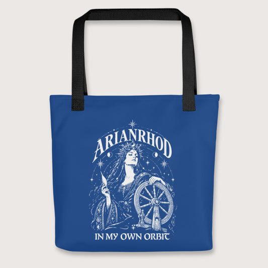 Black Arianrhod In My Own Orbit Bag - history buff gift by HistoHead
