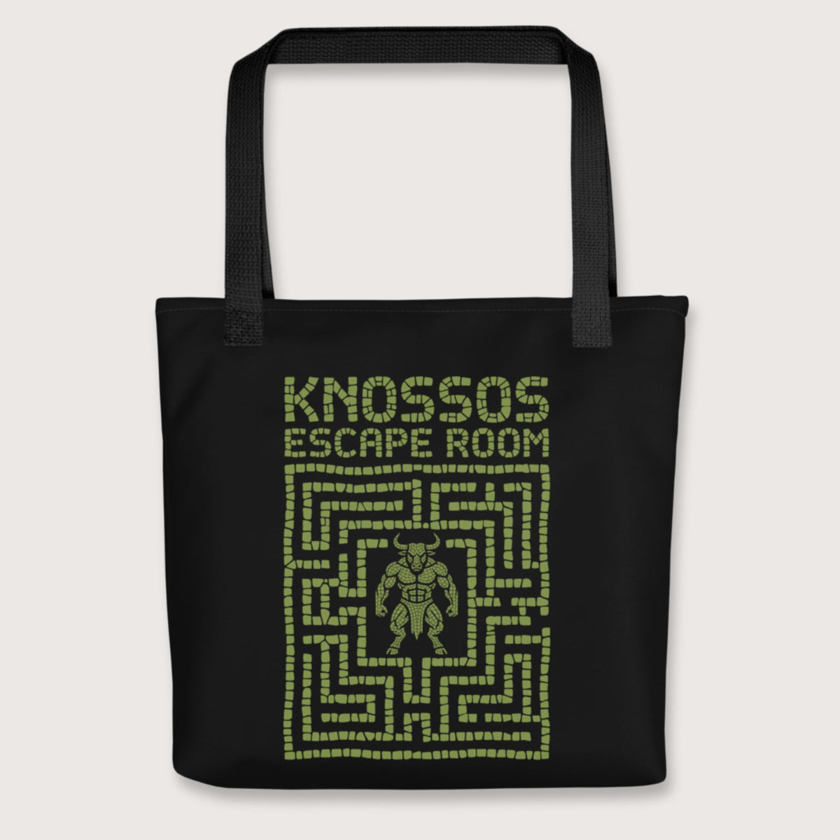 Black Knossos Escape Room Bag - history buff gift by HistoHead
