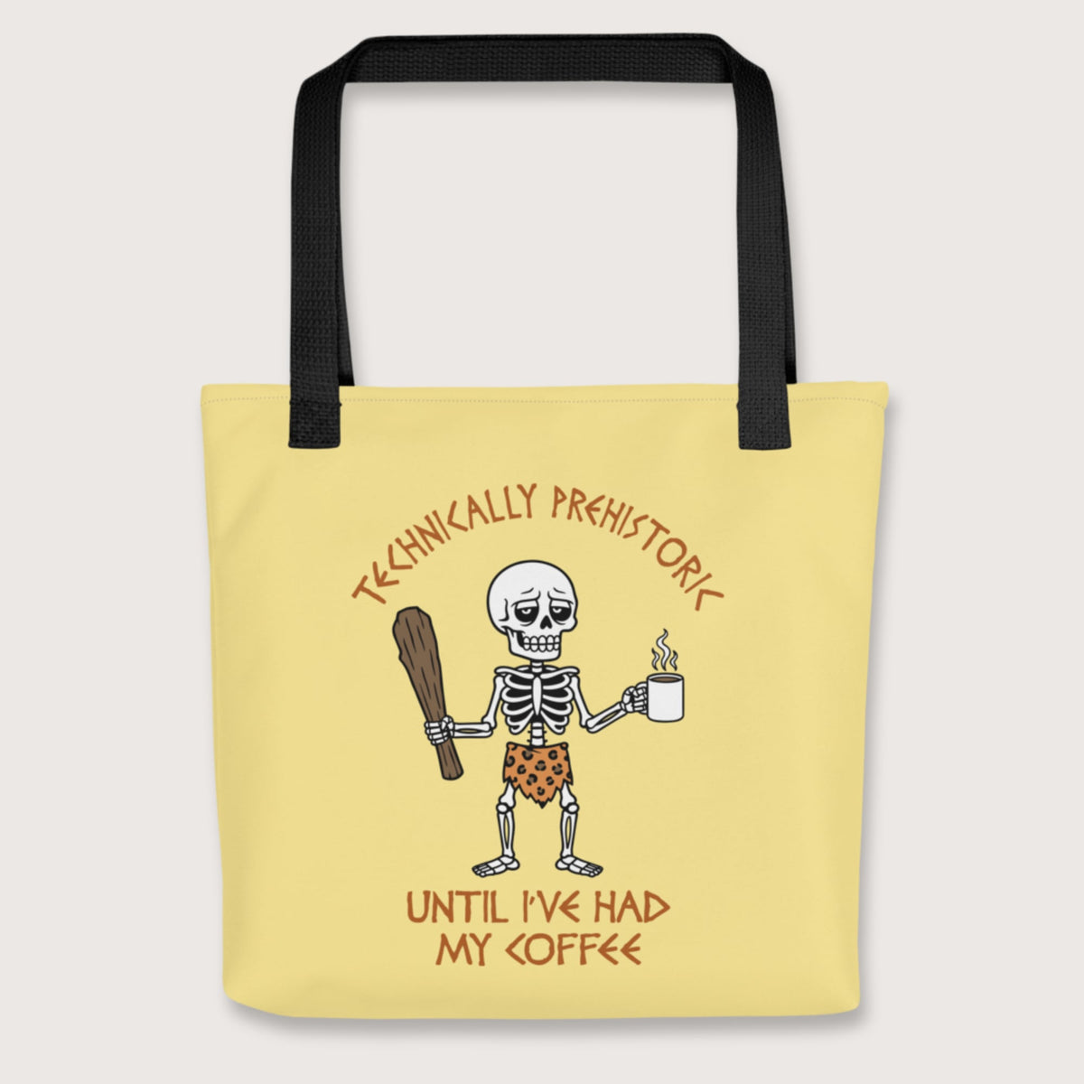 Black Until I've Had My Coffee Bag - history buff gift by HistoHead