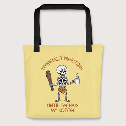 Black Until I've Had My Coffee Bag - history buff gift by HistoHead