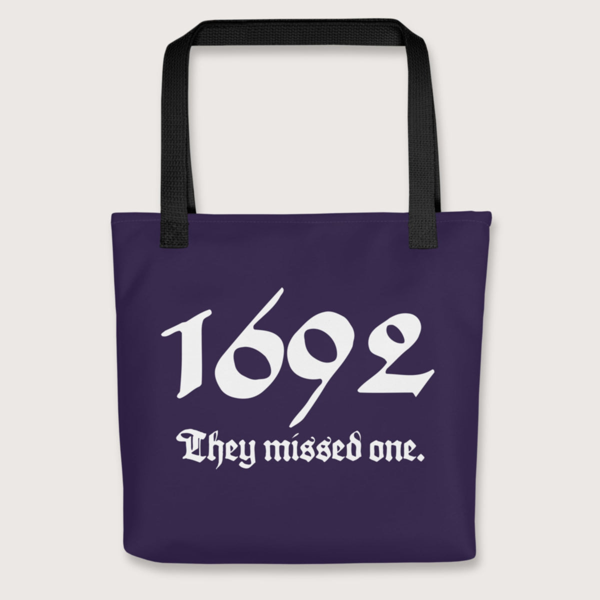 Black 1692 Witch Trials Bag - history buff gift by HistoHead