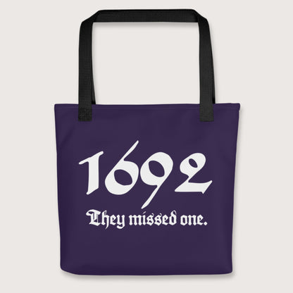 Black 1692 Witch Trials Bag - history buff gift by HistoHead