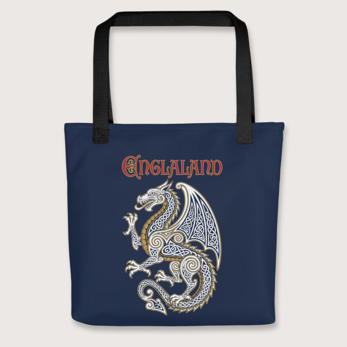 Black Englaland Dragon Bag - history buff gift by HistoHead