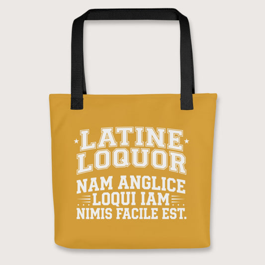 Black I Speak Latin Because English Is Too Easy Now Bag - history buff gift by HistoHead