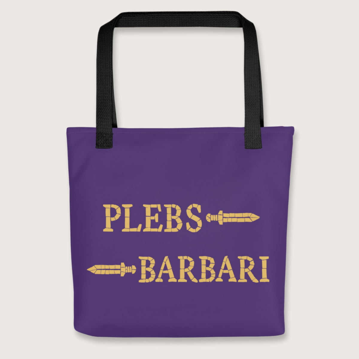 Black Mosaic Plebs or Barbari Bag - history buff gift by HistoHead