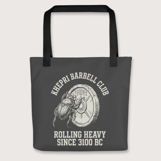 Black Khepri Barbell Club Bag - history buff gift by HistoHead