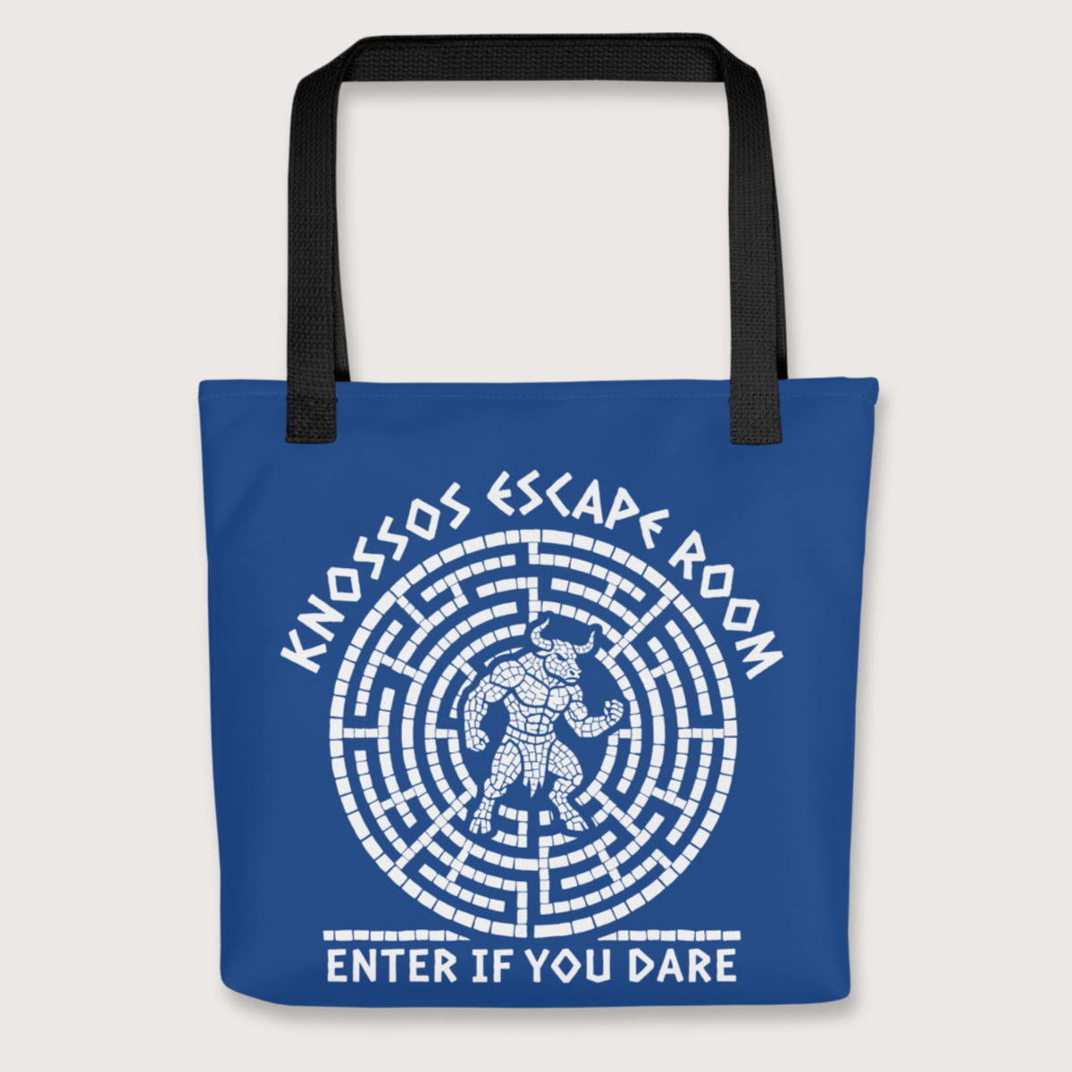 Black Knossos Escape Room Enter If You Dare Bag - history buff gift by HistoHead