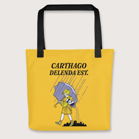 Black Carthago Delenda Est Salt Girl Bag - history buff gift by HistoHead