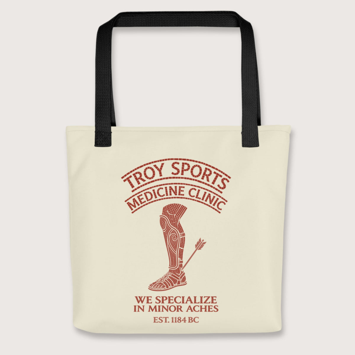 Black Troy Sports Medicine Clinic Bag - history buff gift by HistoHead