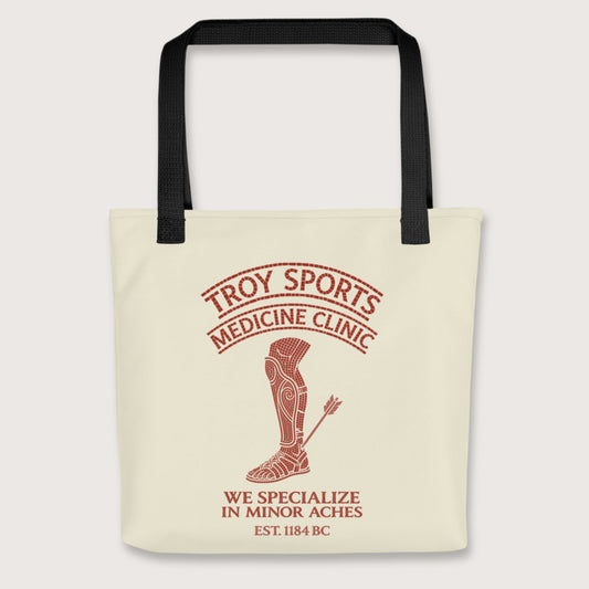 Black Troy Sports Medicine Clinic Bag - history buff gift by HistoHead
