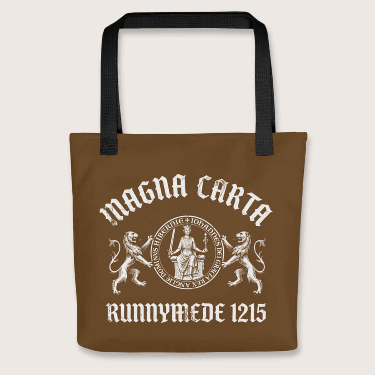 Black Magna Carta King John Seal Bag - history buff gift by HistoHead