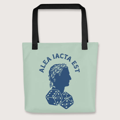 Black Alea Iacta Est Caesar Quote Bag - history buff gift by HistoHead