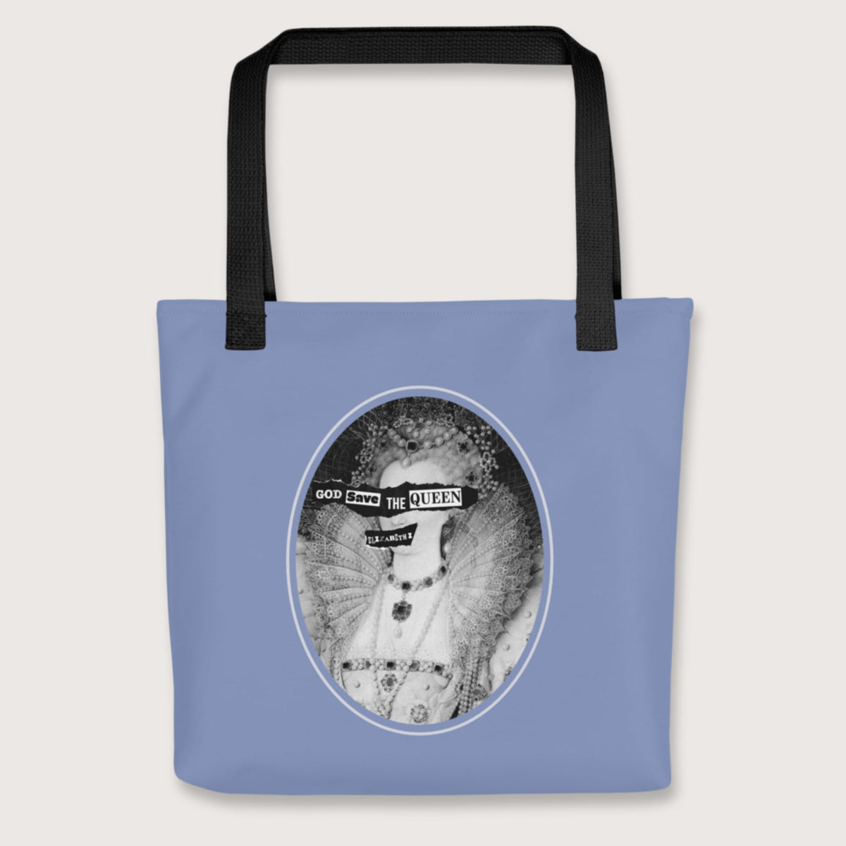 Black God Save the Queen Elizabeth I Bag - history buff gift by HistoHead