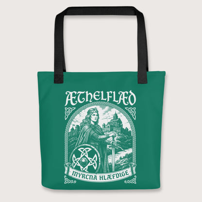 Black Aethelflaed Lady of the Mercians Old English Bag - history buff gift by HistoHead