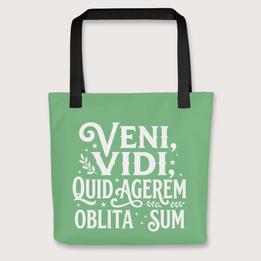 Black Latin I Came I Saw I Forgot I Was Doing (Feminine Version) Bag - history buff gift by HistoHead