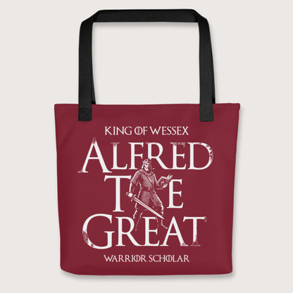 Black Alfred the Great Scholar King Bag - history buff gift by HistoHead