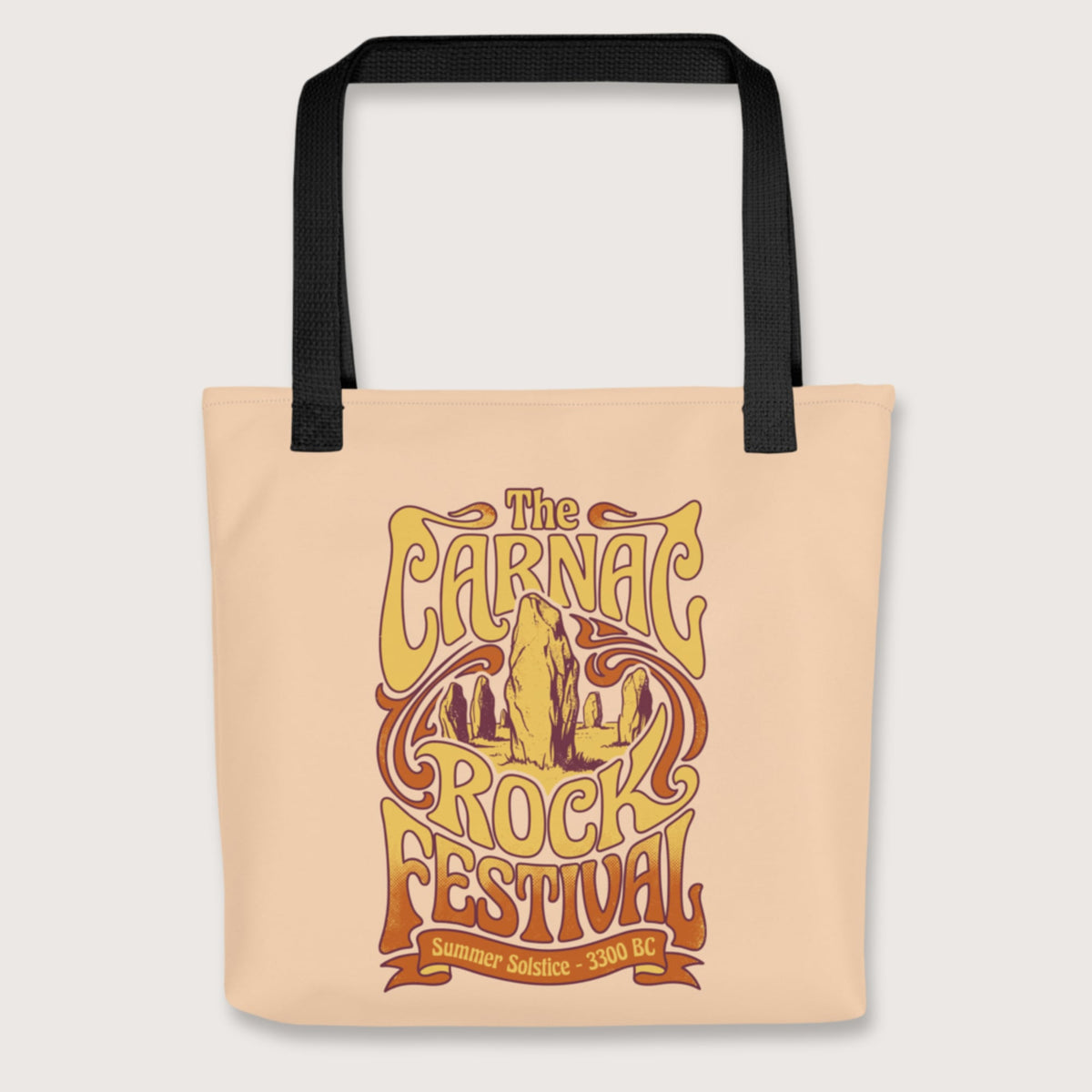 Black Carnac Rock Festival Bag - history buff gift by HistoHead
