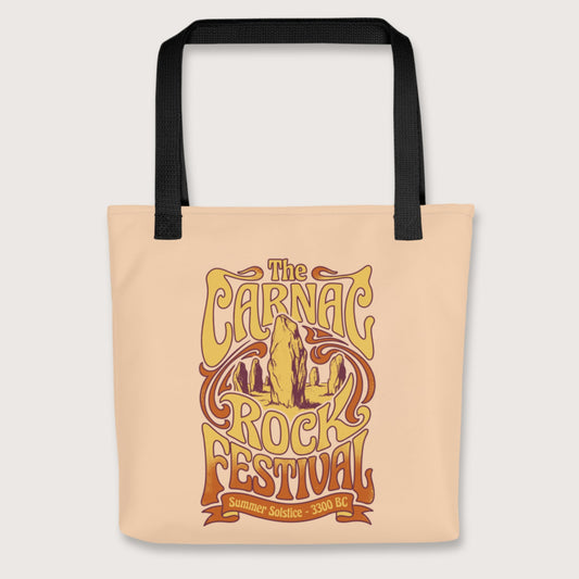 Black Carnac Rock Festival Bag - history buff gift by HistoHead